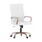Flash Furniture White Leather Rose Gold Frame High Back Chair GO-2286H-WH-RSGLD-GG - alternate 1